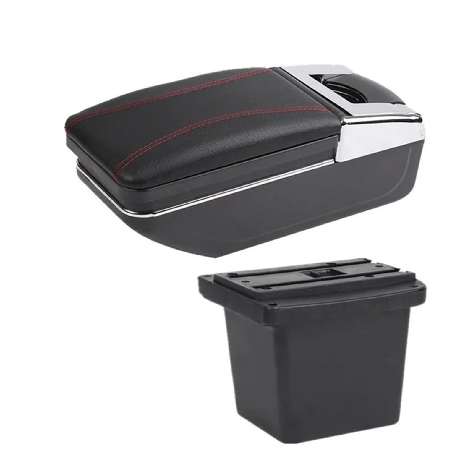 GBGWRMRYX Center Armrest Box For Hyundai For Elantra For Touring For I30 For FD I30cw 2007-2011 Car Armrest Box Storage Box Retrofit Accessories Arm Rest(A red line NO USB)
