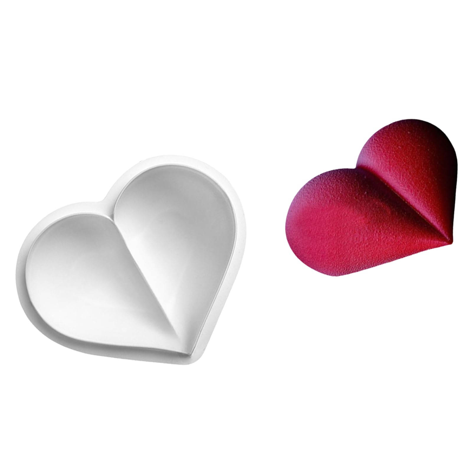 HZBB Shape Cake Molds Chocolate Fondant Molds for Cake Baking Silicone Epoxy Resin for Soap Heart