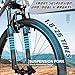 Betterland 26 Inch Mountain Bike, 21-Speed Adult Bicycle with Dual V/Disc Brakes,Front Suspension, High Carbon Steel Frame, with Adjustable Ergonomic Seat Bicycle (X5 Gery)