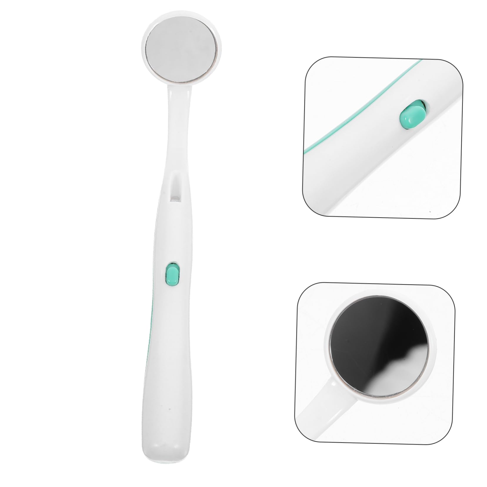Specchietto per Denti in Plastico Verde Antifogging e Pratico, Specchio Dentale per Ispezione Dentista per Pulizia e Controllo Orale