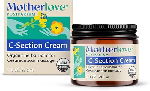 Miniatura 1 de Motherlove C-Section Cream 1 onzas Crema orgánica para cicatrices de hierbas alivia las molestias mientras minimiza la apariencia y reduce la