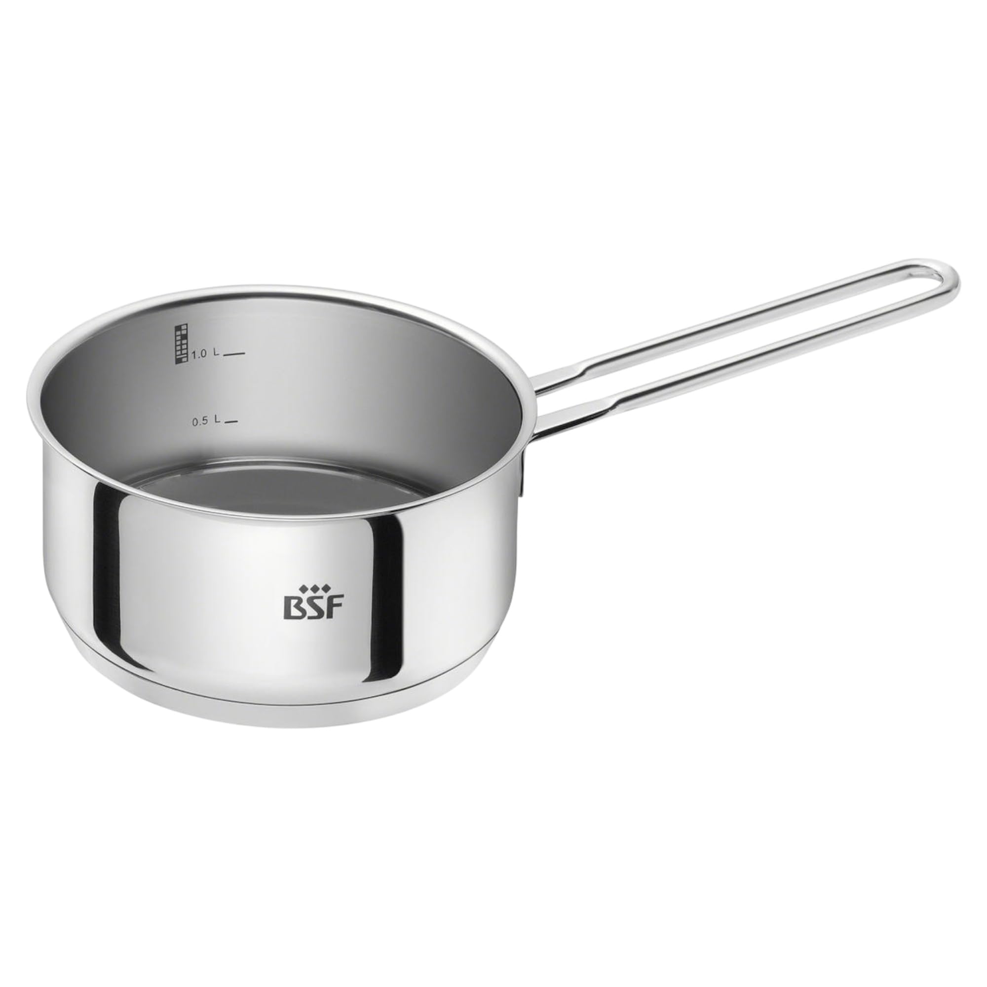 Zwilling BSF Burdeos - Cacerola (16 cm, 1,5 L, acero inoxidable, con escala interior (0,5 l/1 l), cacerola con mango apto para inducción, apto para lavavajillas, cacerola