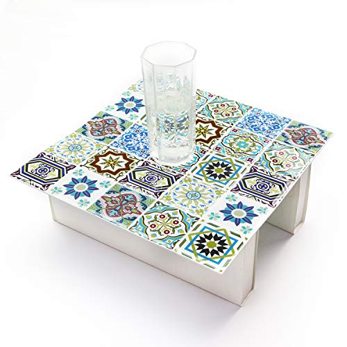 HomeyMosaic Peel and Stick Backsplash Tile,12'x12' Self-Adhesive Stickers for Kitchen Moroccan Caro(5 Sheets,Thicker)