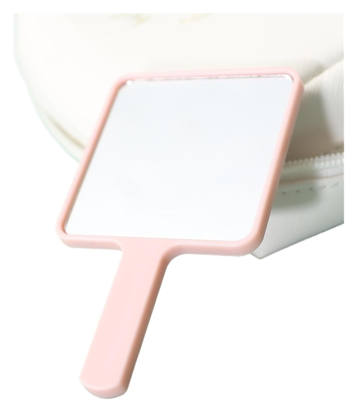 Handheld mirror， Square Makeup Vanity With Handle Hand Compact Mirrors