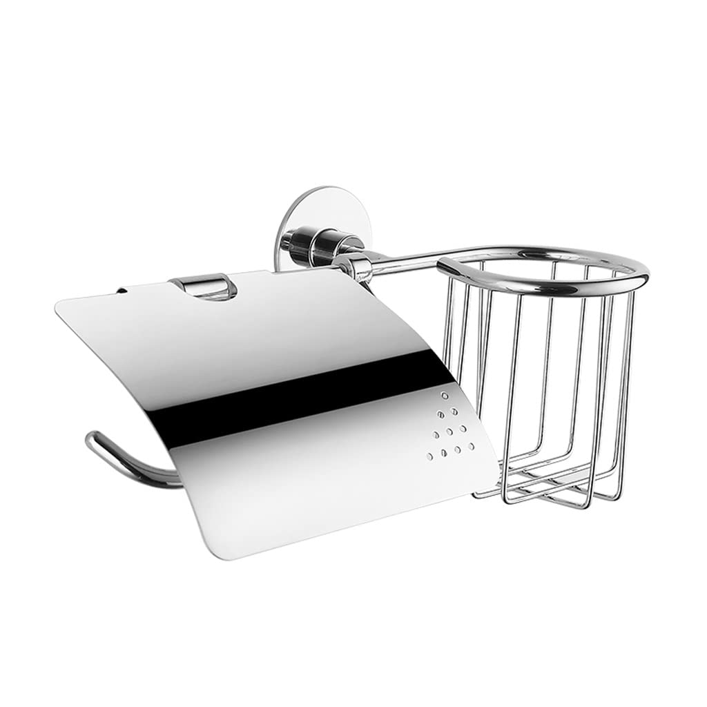 NEECS Portarotolo da Bagno Portarotolo di Carta diversificato Portarotolo a Parete Portarotolo Portaoggetti Funzione 2 in 1