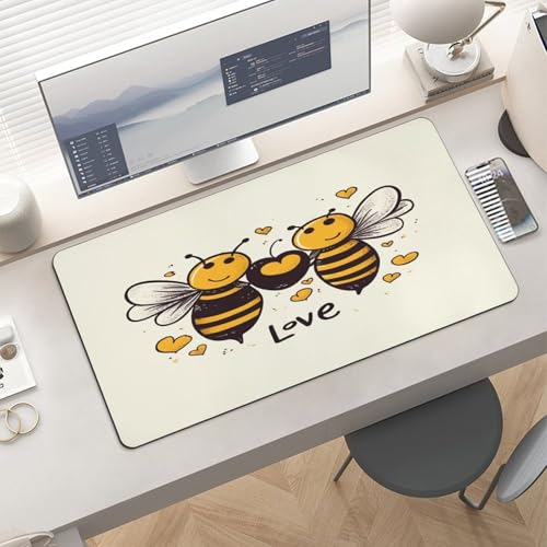 Estera para escritorio Bee Love Honey de caucho 60x30 cm miniatura 6