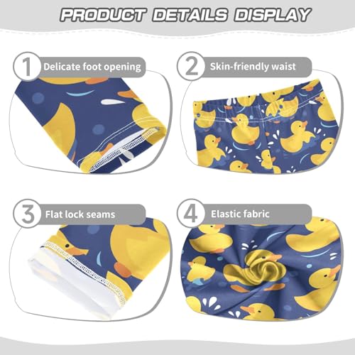KLL Yellow Duck Cartoon Girls Basic Leggings Fashion Full Length Dance Pants Sports3