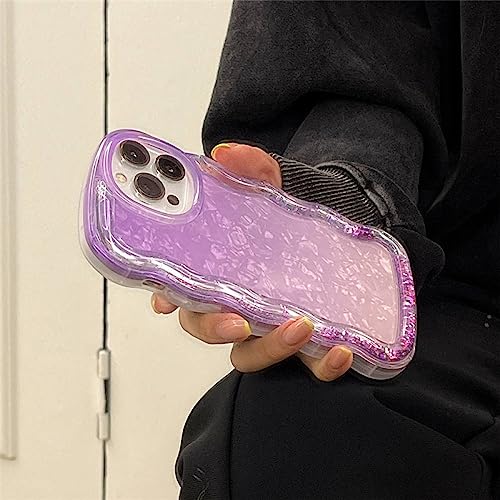 Coque iPhone 11 glitter conch texture antichoc à bord vague - 2