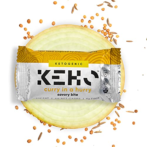 KEHO Curry In A Hurry | Real Food | Savory Snack Bite | Gourmet | Whole Ingredients | Plant-Based | Keto | Paleo | Low Carb | High Fiber | High Fat | Vegan | No Sugar Added | Gluten-Free | 6 pack