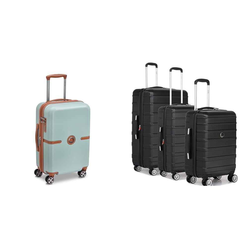 delsey paris Juliette 55 cms Small Cabin ABS/Polycarbonate Hard Sided 8 Wheels and Expandable + Margot Trolley Bags Set of 3 Cabin, Medium & Large Luggage Premium Hardside Polycarbonate-picture-30