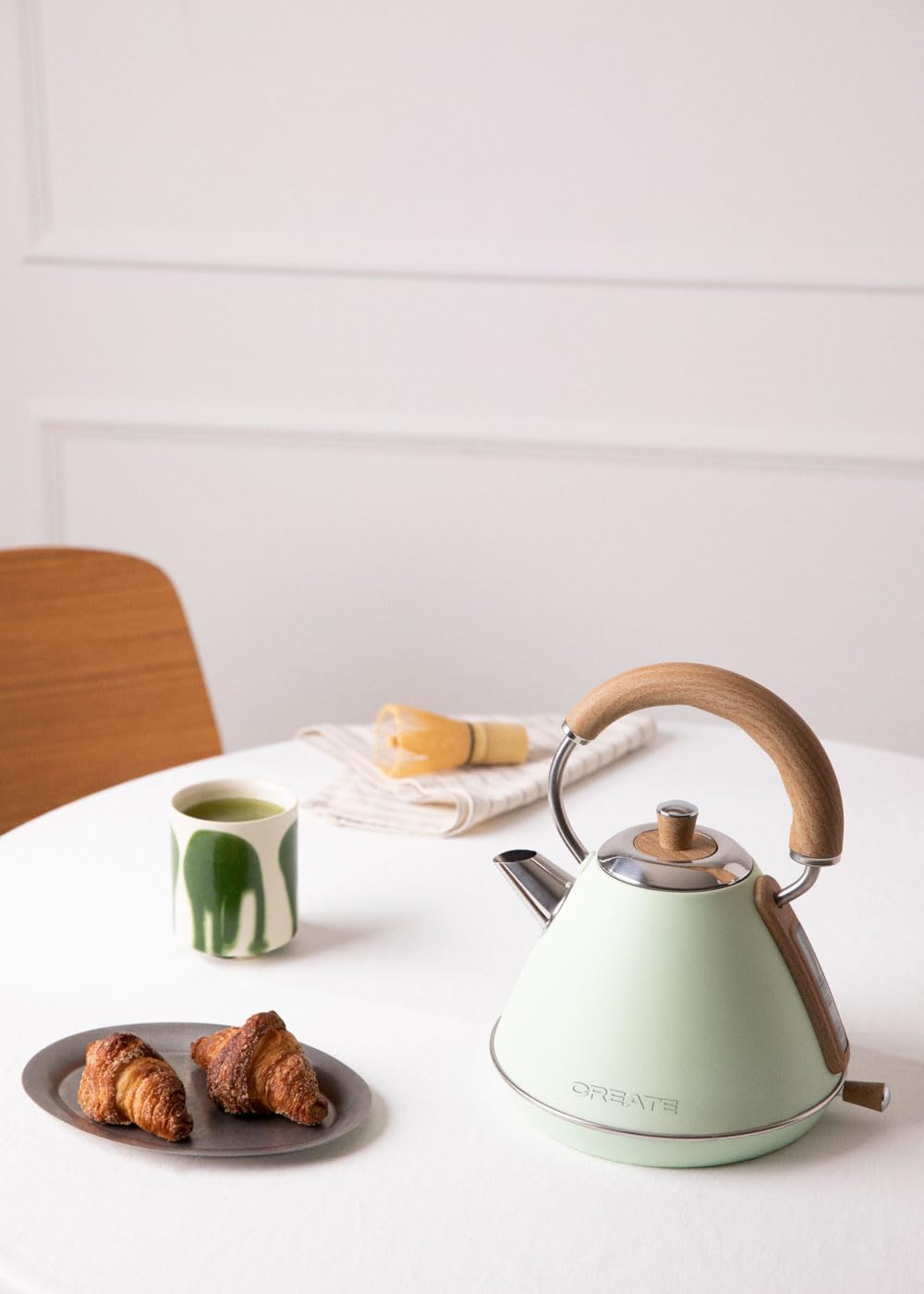 Toaster Pastellgrün mit Wasserkocher Pastellgrün 1L Retro Set