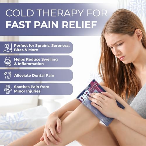 Image of Ever Ready First Aid Disposable Cold Compress - Instant Ice Pack for Injuries, Swelling & Pain Relief - 4.5 inch x 7 inch - 36 Pack