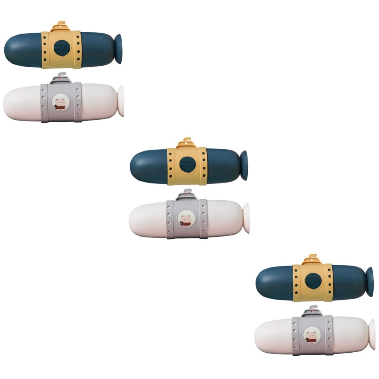 PartyKindom 6pezzi Porta Spazzolino Da Viaggio Design Submarino Elegante Custodia Per Spazzolino e Tazza Da Lavaggio Contenitore Pratico e Profondo Organizzatore Compatto Per Viaggi