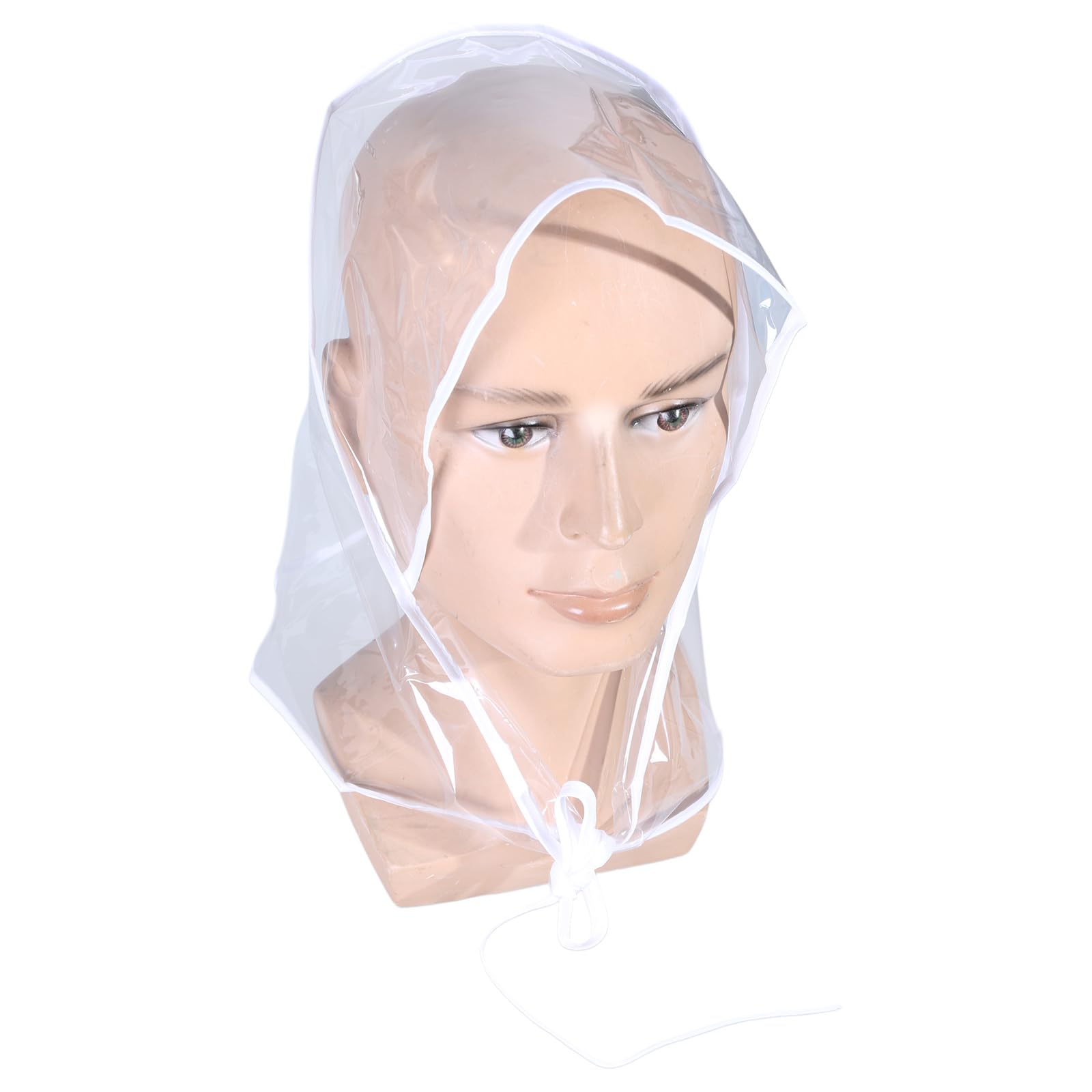 Yazhuq Light PVC Rain Hat with Full Visors for Outdoor Use Clear Hoods Portable PVC Rain Bonnet for Travel