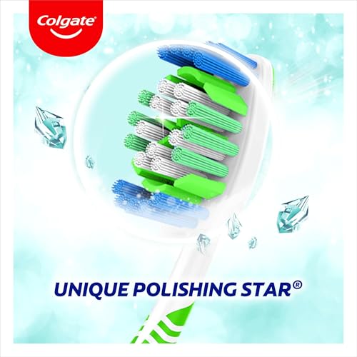 Colgate Max White Toothbrushes - Teeth Whitening Toothbrush with Polishing Star - Medium Manual Toothbrush - Assorted Designs - Adult Toothbrush Multipack - 3 Pack - Image 5