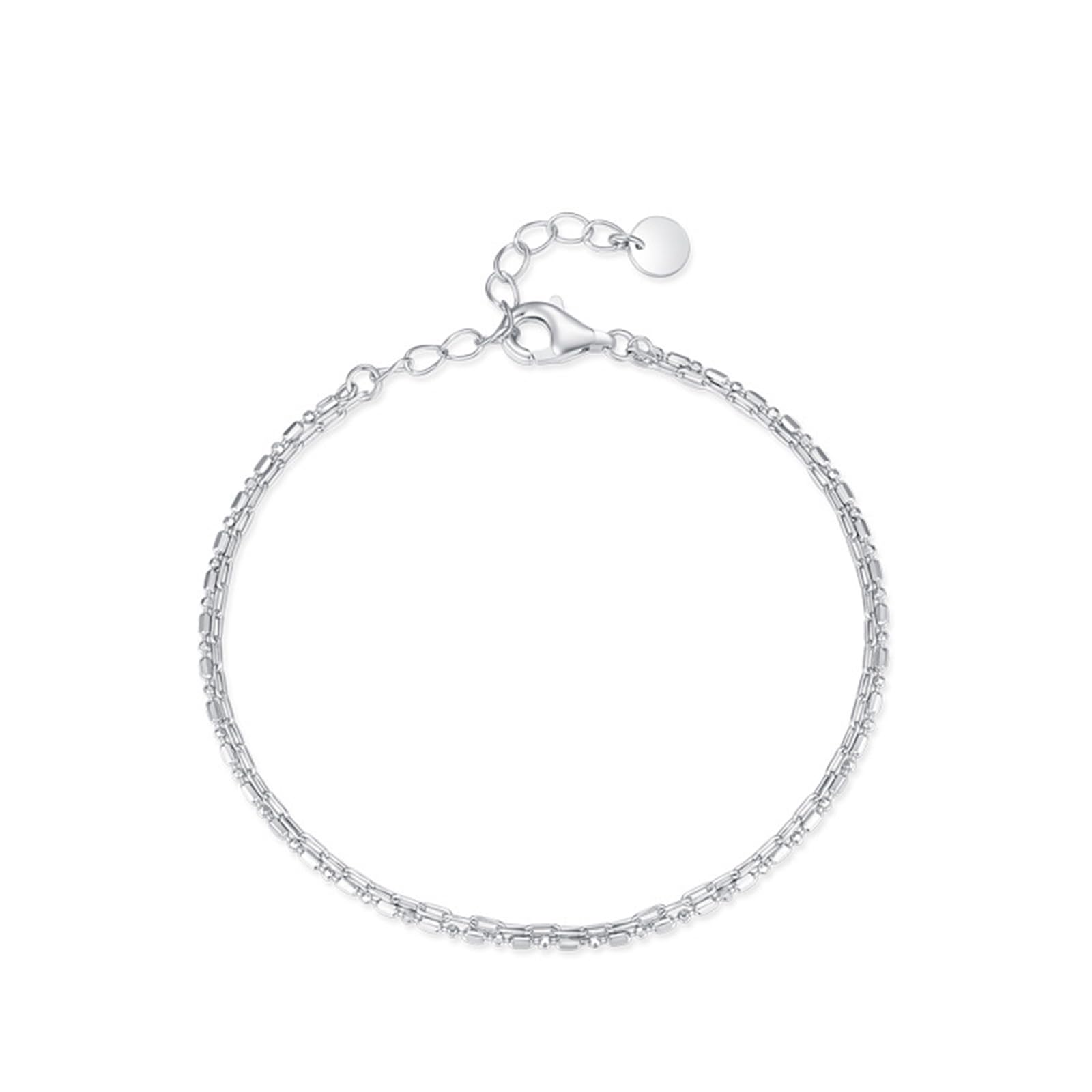 Pulseras vintage para mujer de platino, pulsera de eslabones para mujer joven, PT950 y oro blanco de 9K/14K/18K
