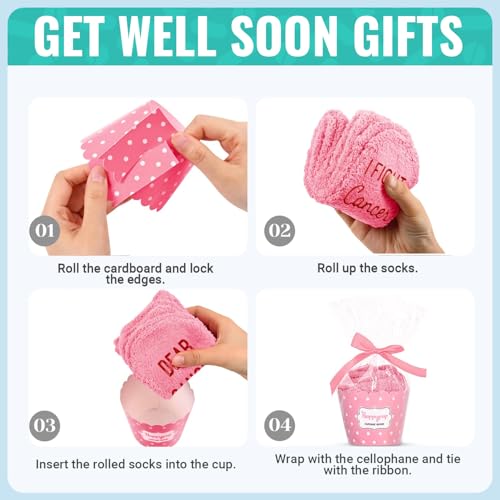 HAPPYPOP Breast Cancer Gifts - Women Men Socks for Cancer Awareness Survivors Chemo Comfort Patient4
