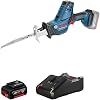 Bosch Professional GSA 18V-LI C Cordless Panther Saw 18 Volt, 1 x 4.0 Ah Battery, Charger, Cutting depth in wood: 250 mm, 2,700 strokemin, In Carton Box