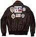Top Gun Bomber Navy Flight A2 - Chaqueta de piel sintética para...
