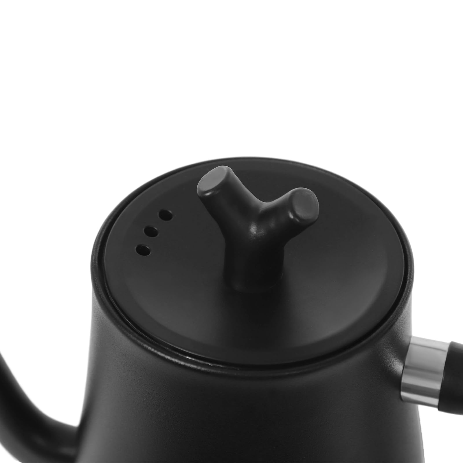 Hervidor eléctrico de 1 L, 1000 W, 7 niveles de temperatura del agua ajustables, cuello de cisne, para café y té, color negro