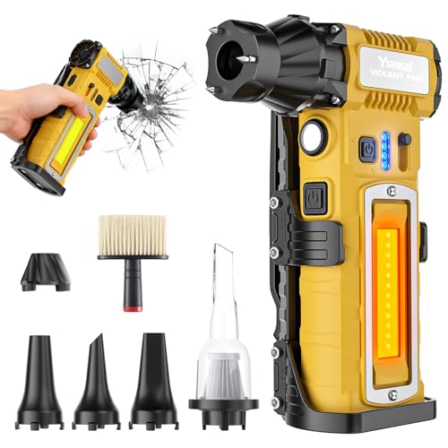 Compressed Air Duster 180000RPM 8000mAh,7-in-1 Electric Mini Dust Blower with LED Light,Cordless Rechargeable Air Duster for PC Keyboard Computer Car Vents Electronics Cleaner Home and Outdoor