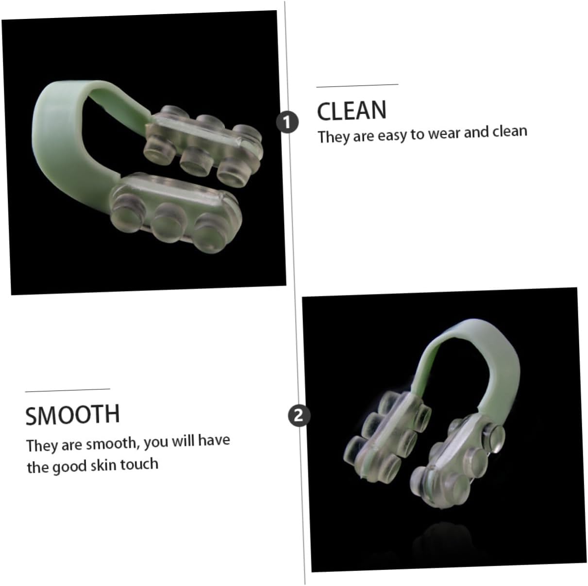 Outanaya Nose Clips Sleeping Set U-Type Nasal Splint Silicone for Night Use Comfortable Sleep for Women and Men