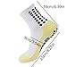 Generic Professional Anti-slip Grip Soccer Socks Set - Sports Socks and Shin Guard Sleeves, Breathable, Athletic, Yoga, All Seasons (white+white)