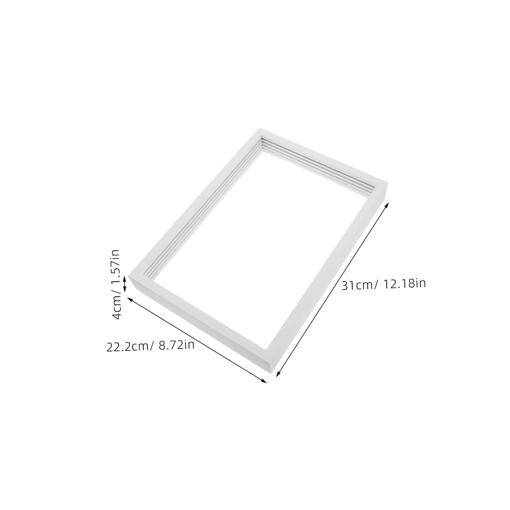 STOBAZA DIY Art Print Wooden Frame for Family Handprint Keepsake for Baby Footprint and Fingerprint Freestanding or Wall Hanging Display White