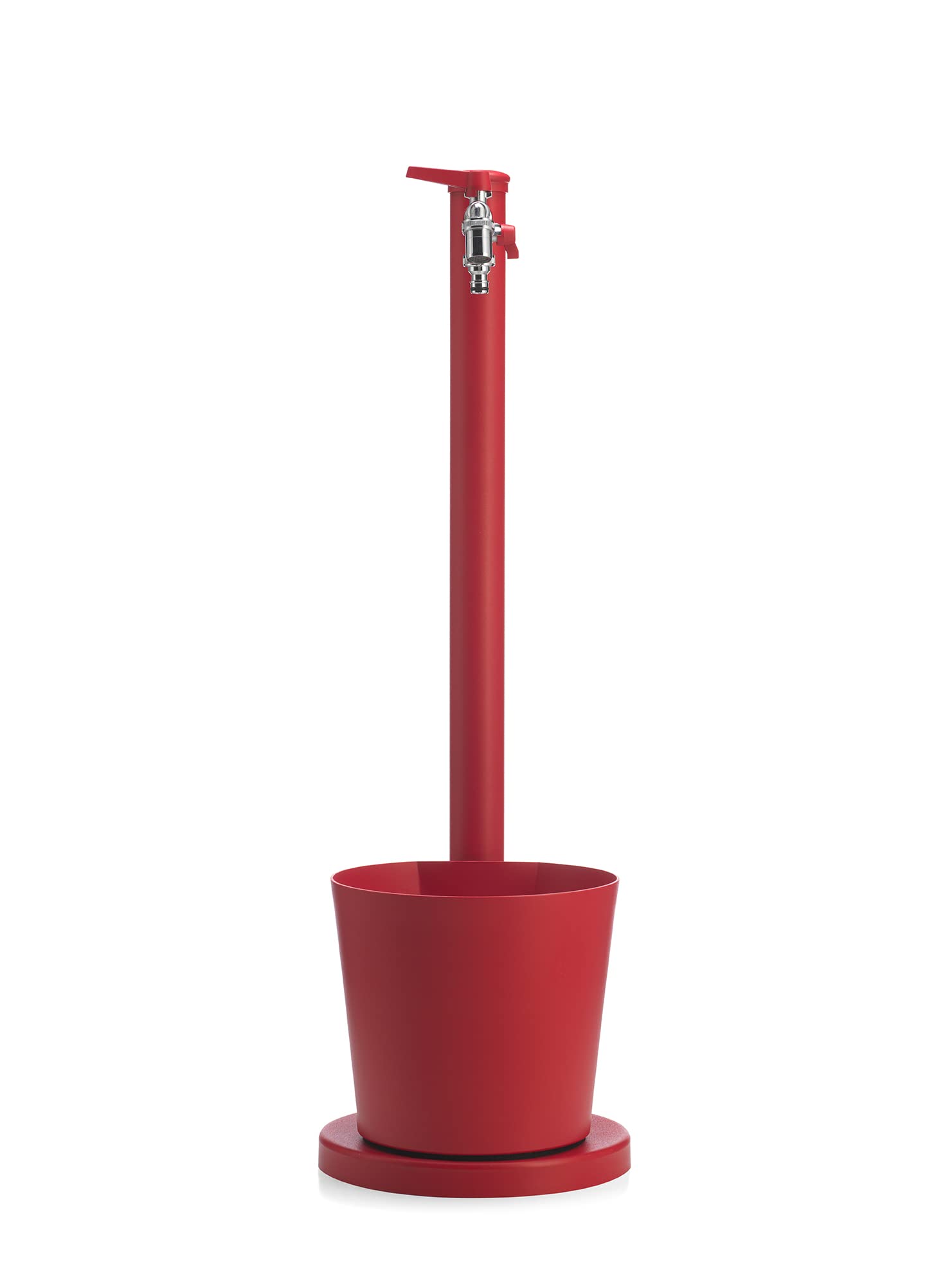 Belfer 42SRV Fontana da Giardino a Colonna con Vaschetta in Alluminio con Scarico Doppio Rubinetto Aeratore e Attacco Rapido
