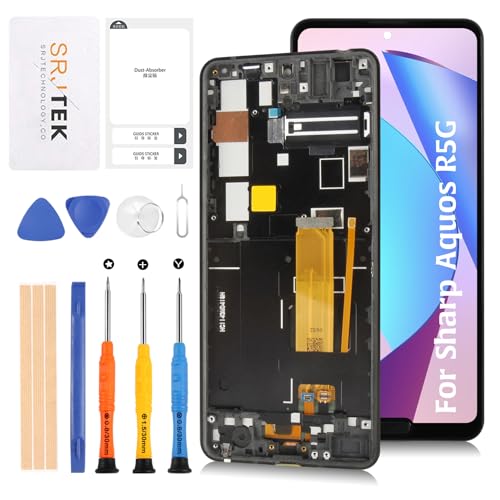 SRJTEK For Sharp Aquos R5G wF؋@\ t[t SH-51A SHG01 SH-R50 OEM tpl V[v ANIX R5G ʌCp ^b`plZbg 6.4C` LCDfBXvC^b`XN[