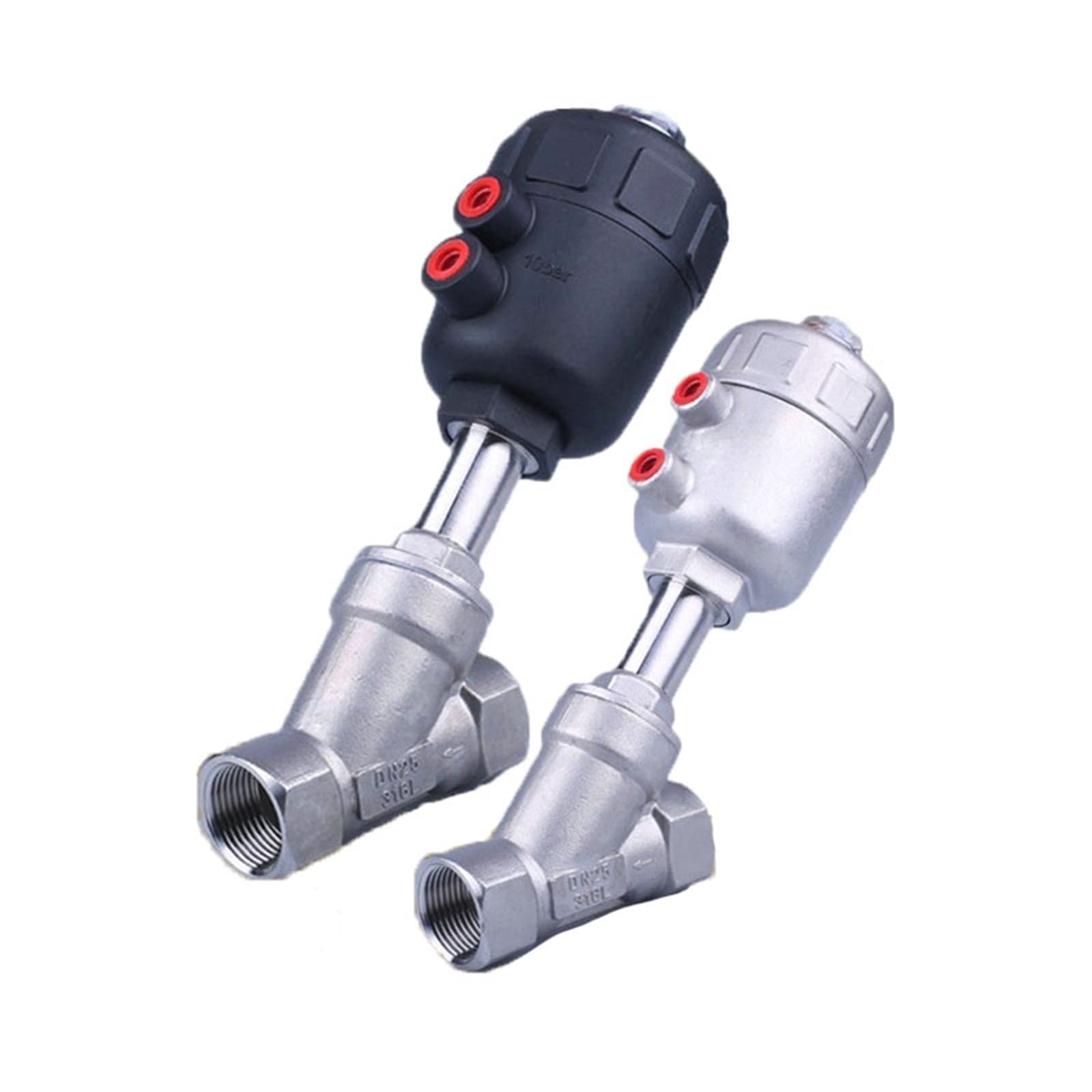 DN-Serie Hochtemperatur- und Korrosions-Dampf-Pneumatikventil Y-Typ-Eckventil mit Innengewinde.(DN20 Plastic Head)