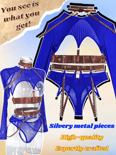 Image of Kaei&Shi Rave Outfit, Adjustable Strappy, Contrast Color, Choker, Chain Belt