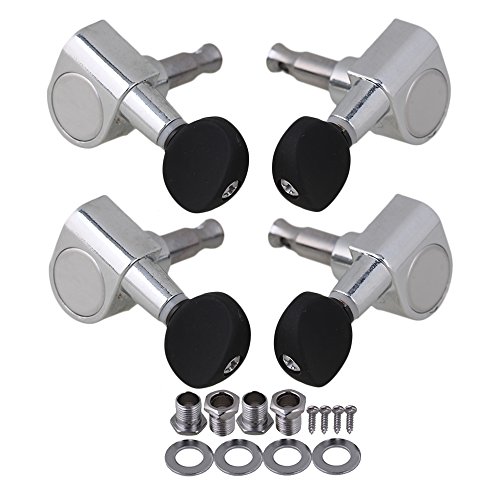 BQLZR - Afinadores de ukelele de aleación de aluminio cerrada de 2R2L, clavijas de afinación de...