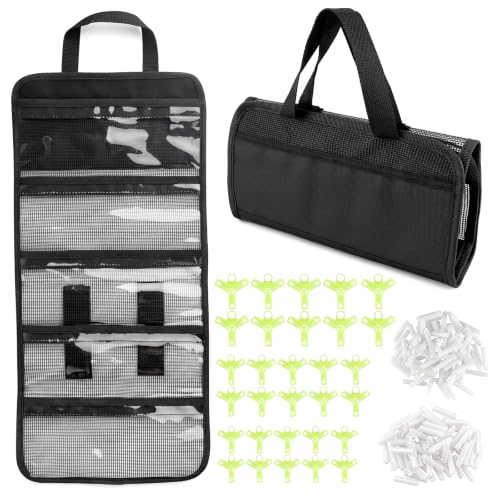 Bolsa enrollable para señuelos de pesca con protección de anzuelo y tapa de seguridad miniatura 1