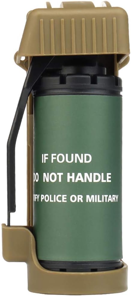 BESPORTBLE 1 Juego Modelo de Bomba de Humo Caja de Almacenamiento de Bomba de Humo Resistente Suministros de Juegos Militares Color de Barro