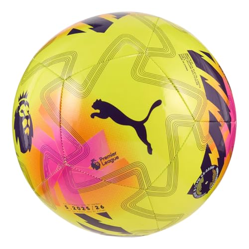 Image of PUMA Orbita Play Premier League 2025 /26 Lights Football, 4, Fluo Yellow-multicolor