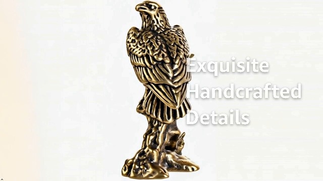 Estatua vintage de águila de latón de 1 pieza miniatura 7