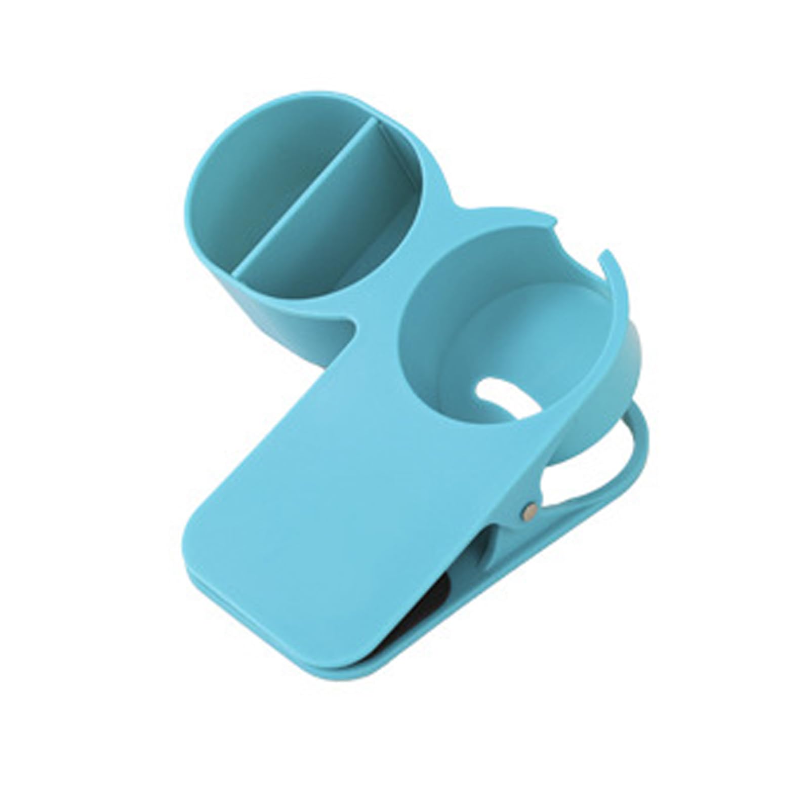 Foloda A Clamp On Cup Holder Organizers For Desks With Double/Single Storage Compartments Smooth Rounded Edges Space Saving Cup Rack Modern Bs Holder That Fit Most Table Thicknesses Nd Prevents Spills