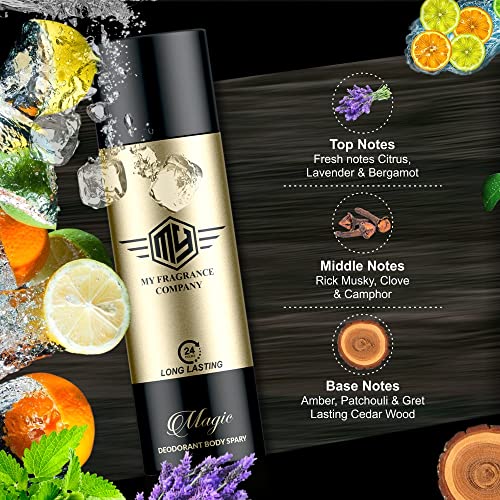 Image of Original Royale-Impulse-Magic Deodorant Set For Men 165ml Each (Combo Of 03) Deodorant Spray - For Men