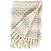 Amazon Brand – Rivet Bubble Textured Lightweight Decorative Fringe Throw Blanket, 48