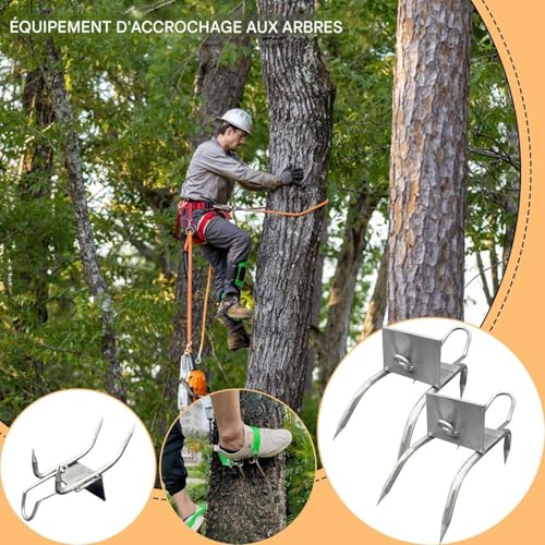 Crampons d'escalade d'arbre à sangle réglable pour une stabilité maximale