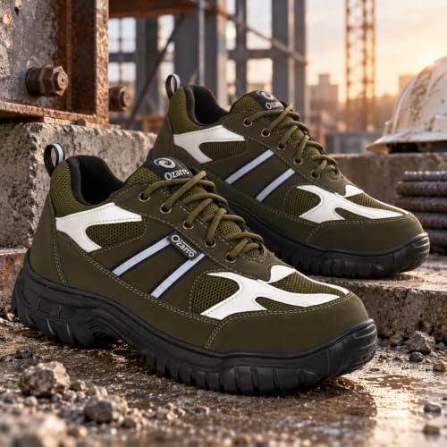 Image of Ozarro Men's Low-Top Steel Toe Work Safety Shoes