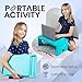 Loddie Doddie Foldable Lap Desk - Teal Blue - Lap Desk for Kids with Storage Pocket & Organizer Compartments - Bed Table for Crafts & Meals - Laptop Bed Tray with 9.75 x 12 in Surface