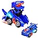 Produktbild wgde toy Dinosaurier Transformation mit Auto LED-Leuchten und Musik verwandelt automatisch Dino Auto für 3-12 Jahre Alten Jungen Mädchen Baby Kind Weihnachten Geburtstagsgeschenk (EIN blaues)