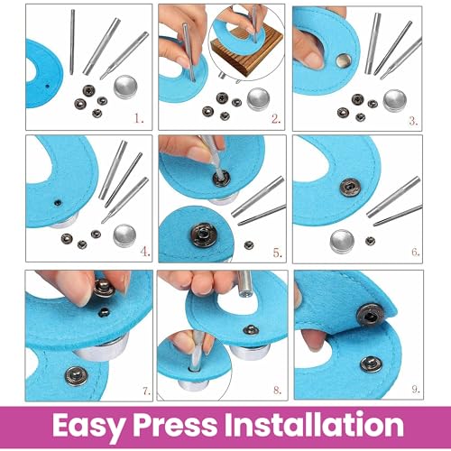 Boutons pression grand format contre l'usure des fixations de vêtements - 5