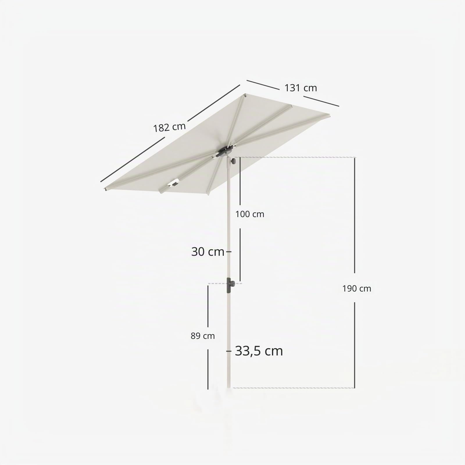 Grand patio Garden Parasol, Patio Umbrella with Handcrank and Tilt, 8 Ribs, Aluminum Pole, Market Umbrella for Lawn, Deck, Backyard, Pool, UV 50+,2.7m (Blue)