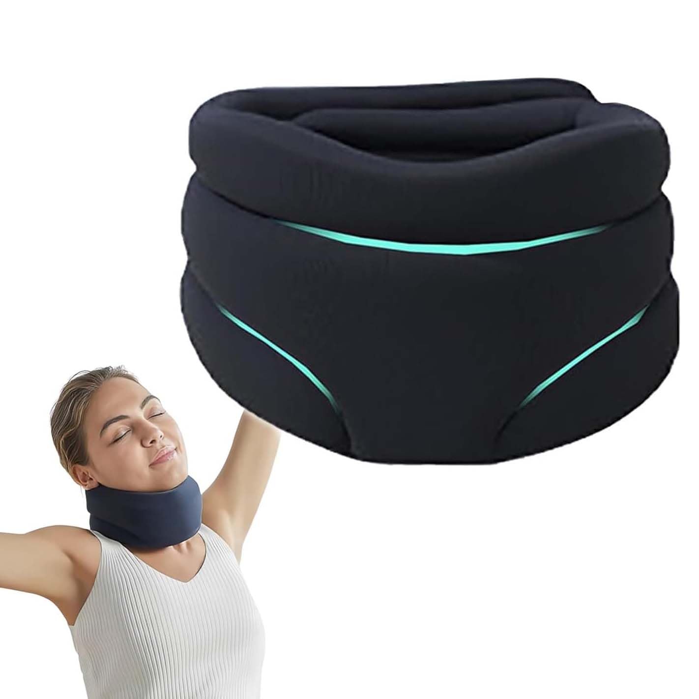 Ubervia® Cervicorrect Neck Brace, Soft Neck Brace Cervical Collar-Cervical Neck Brace for Snoring, Neck Brace for Sleeping Soft Foam, Neck Support Brace for Pressure Relief