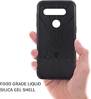 Vista 6 de Asuwish Funda de teléfono para LG V40 ThinQ funda de goma suave, resistente a los golpes, resistente, ligera, flexible, antideslizante, ajuste