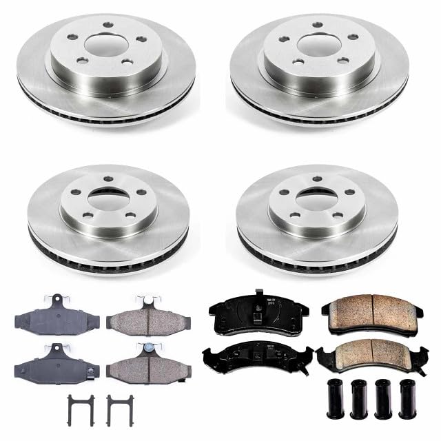 Image of PowerStop Front and Rear Brake Kit for Chevrolet Camaro 1993 | Pontiac Firebird 1993 - Z17 Ceramic Brake Pads & Disc Rotors Replacement, KOE1533