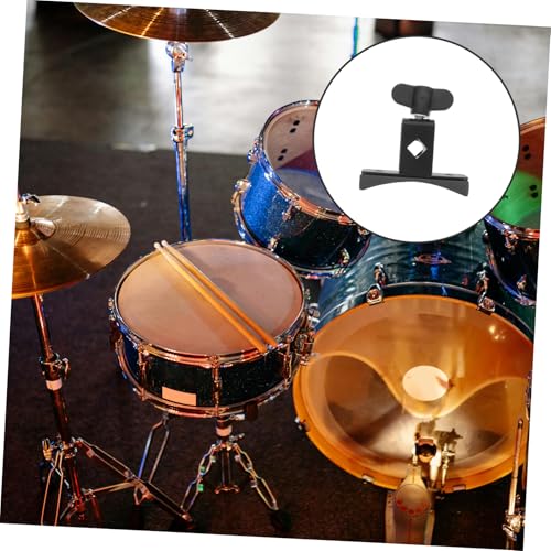 Abrazadera para aro de batería Yardwe, hardware duradero para instrumentos de percusión y caja, sujeción firme con acabado negro para mejor rendimiento miniatura 3